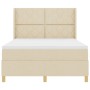 Cama Box Spring  con Colchón Crema 140x200 cm Tela | Foro24.es | Tu tienda online para hogar, jardín y más Foro24.es