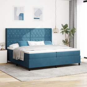 Comprar Cama con somier y colchón azul oscuro
