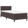 Cama con Base de Resortes con Colchón & LED Marrón Oscuro 80x200 cm Tela | Foro24.es | Tu tienda online para hogar, jardín y más Foro24.es
