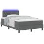 Cama Box Spring con Colchón & LED Gris Oscuro 120x200 cm Tela | Foro24.es | Tu tienda online para hogar, jardín y más Foro24.es