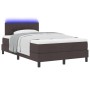 Cama Box Spring con Colchón & LED Marrón Oscuro 120x190 cm Tela | Foro24.es | Tu tienda online para hogar, jardín y más Foro24.es