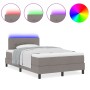 Cama con somier con colchón y LED taupe 120x190 cm tela | Foro24.es | Tu tienda online para hogar, jardín y más Foro24.es