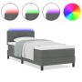 Cama con Somier y Colchón & LED Gris Oscuro 90x190 cm Tela | Foro24.es | Tu tienda online para hogar, jardín y más Foro24.es