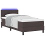 Cama con Box Spring y Colchón & LED Marrón Oscuro 90x190 cm Tela | Foro24.es | Tu tienda online para hogar, jardín y más Foro24.es