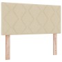 Cama con Base de Resortes con Colchón & Luz LED Crema 90x190 cm Tela | Foro24.es | Tu tienda online para hogar, jardín y más Foro24.es