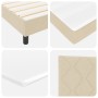 Cama con Base de Resortes con Colchón & Luz LED Crema 90x190 cm Tela | Foro24.es | Tu tienda online para hogar, jardín y más Foro24.es