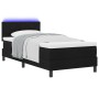 Cama con somier y colchón con LED negra 90x200 cm tela | Foro24.es | Tu tienda online para hogar, jardín y más Foro24.es