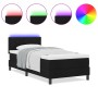Cama con somier y colchón con LED negra 90x200 cm tela | Foro24.es | Tu tienda online para hogar, jardín y más Foro24.es