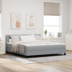 Comprar Cama con base con colchón y LED gris