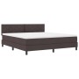 Cama Box Spring con Colchón y LED Marrón Oscuro 180x200 cm Tela | Foro24.es | Tu tienda online para hogar, jardín y más Foro24.es