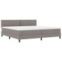 Cama Box Spring con Colchón y Luz LED Taupe 200x200 cm Tela | Foro24.es | Tu tienda online para hogar, jardín y más Foro24.es