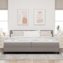 Cama Box Spring con Colchón y Luz LED Taupe 200x200 cm Tela | Foro24.es | Tu tienda online para hogar, jardín y más Foro24.es
