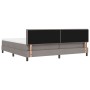 Cama Box Spring con Colchón y Luz LED Taupe 200x200 cm Tela | Foro24.es | Tu tienda online para hogar, jardín y más Foro24.es