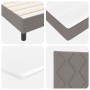 Cama Box Spring con Colchón y Luz LED Taupe 200x200 cm Tela | Foro24.es | Tu tienda online para hogar, jardín y más Foro24.es