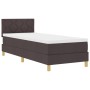 Cama Box Spring con Colchón y LED Marrón Oscuro 80x200 cm Tela | Foro24.es | Tu tienda online para hogar, jardín y más Foro24.es