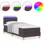 Cama Box Spring con Colchón y LED Marrón Oscuro 80x200 cm Tela | Foro24.es | Tu tienda online para hogar, jardín y más Foro24.es