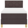 Cama Box Spring con Colchón y LED Marrón Oscuro 80x200 cm Tela | Foro24.es | Tu tienda online para hogar, jardín y más Foro24.es