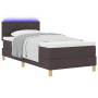Cama con Somier con Colchón y LED Marrón Oscuro 90x200 cm Tela | Foro24.es | Tu tienda online para hogar, jardín y más Foro24.es