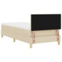 Cama con somier con colchón y LED crema 90x200 cm tela | Foro24.es | Tu tienda online para hogar, jardín y más Foro24.es