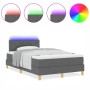 Box Spring con Colchón y LED Gris Oscuro 120x200 cm Tela | Foro24.es | Tu tienda online para hogar, jardín y más Foro24.es