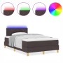 Cama con Base de Muelles con Colchón y LED Marrón Oscuro 120x200 cm Tela | Foro24.es | Tu tienda online para hogar, jardín y más Foro24.es