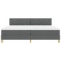 Cama con somier con colchón y LED gris oscuro 200x200 cm tela | Foro24.es | Tu tienda online para hogar, jardín y más Foro24.es