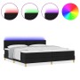 Cama con somier y colchón LED negro 200x200 cm tela | Foro24.es | Tu tienda online para hogar, jardín y más Foro24.es