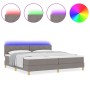 Cama con Somier, Colchón & LED Taupe 200x200 cm Tela | Foro24.es | Tu tienda online para hogar, jardín y más Foro24.es
