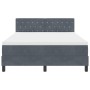 Cama Box Spring  con colchón y LED Gris Oscuro 140x190 cm Terciopelo | Foro24.es | Tu tienda online para hogar, jardín y más Foro24.es