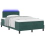 Cama con somier y colchón  con LED verde oscuro 120x200 cm terciopelo | Foro24.es | Tu tienda online para hogar, jardín y más Foro24.es