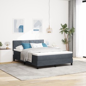 Comprar Cama Box Spring con colchón y LED Gris