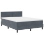 Cama Box Spring  con colchón y LED Gris Oscuro 140x190 cm Terciopelo | Foro24.es | Tu tienda online para hogar, jardín y más Foro24.es