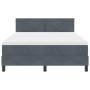 Cama Box Spring  con colchón y LED Gris Oscuro 140x190 cm Terciopelo | Foro24.es | Tu tienda online para hogar, jardín y más Foro24.es