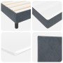 Cama Box Spring  con colchón y LED Gris Oscuro 140x190 cm Terciopelo | Foro24.es | Tu tienda online para hogar, jardín y más Foro24.es
