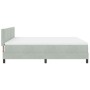 Cama Box Spring  con colchón y luz LED Gris Claro 180x200 cm Aterciopelado | Foro24.es | Tu tienda online para hogar, jardín y más Foro24.es