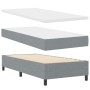 Cama con base tapizada con colchón y luz LED gris claro 90x200 cm Tela | Foro24.es | Tu tienda online para hogar, jardín y más Foro24.es