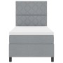Cama con base tapizada con colchón y luz LED gris claro 90x200 cm Tela | Foro24.es | Tu tienda online para hogar, jardín y más Foro24.es