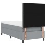 Cama con base tapizada con colchón y luz LED gris claro 90x200 cm Tela | Foro24.es | Tu tienda online para hogar, jardín y más Foro24.es