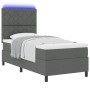 Cama Box Spring con Colchón y LED Gris Oscuro 100x200 cm Tela | Foro24.es | Tu tienda online para hogar, jardín y más Foro24.es