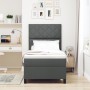 Cama Box Spring con Colchón y LED Gris Oscuro 100x200 cm Tela | Foro24.es | Tu tienda online para hogar, jardín y más Foro24.es