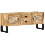 Mueble para TV de madera maciza de mango rugosa 110x30x45 cm en Muebles TV | Comprar online en Foru.es