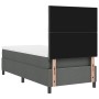 Cama Box Spring con Colchón y LED Gris Oscuro 100x200 cm Tela | Foro24.es | Tu tienda online para hogar, jardín y más Foro24.es