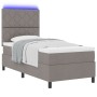 Cama con somier con colchón & LED taupe 100x200 cm de tela | Foro24.es | Tu tienda online para hogar, jardín y más Foro24.es