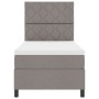Cama con somier con colchón & LED taupe 100x200 cm de tela | Foro24.es | Tu tienda online para hogar, jardín y más Foro24.es