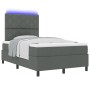 Cama con somier y colchón & LED Gris oscuro 120x190 cm Tela | Foro24.es | Tu tienda online para hogar, jardín y más Foro24.es