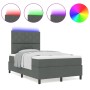 Cama con somier y colchón & LED Gris oscuro 120x190 cm Tela | Foro24.es | Tu tienda online para hogar, jardín y más Foro24.es