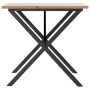 Mesa de comedor marco X madera maciza pino y acero 90x90x75,5cm en Mesas de comedor | Comprar online en Foru.es