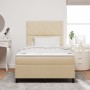Cama con Base de Muelles y Colchón & LED Color Crema 120x200 cm Tela | Foro24.es | Tu tienda online para hogar, jardín y más Foro24.es
