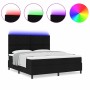 Cama con base en caja con colchón y LED negra 180x200 cm tela | Foro24.es | Tu tienda online para hogar, jardín y más Foro24.es