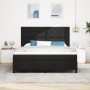 Cama con base en caja con colchón y LED negra 180x200 cm tela | Foro24.es | Tu tienda online para hogar, jardín y más Foro24.es